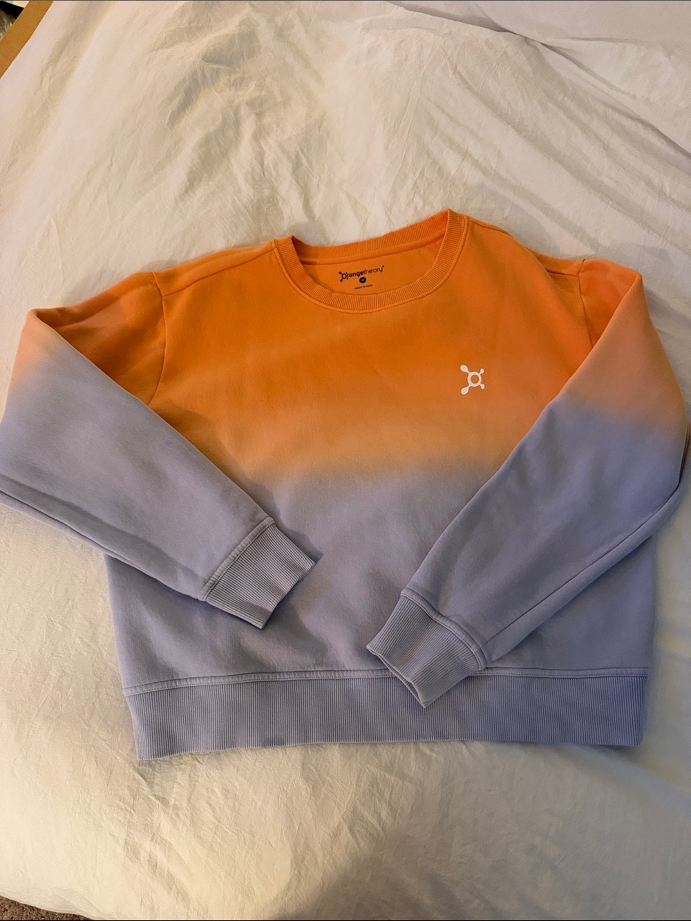 Ombre Crewneck Sweatshirt - Orange to Lavender